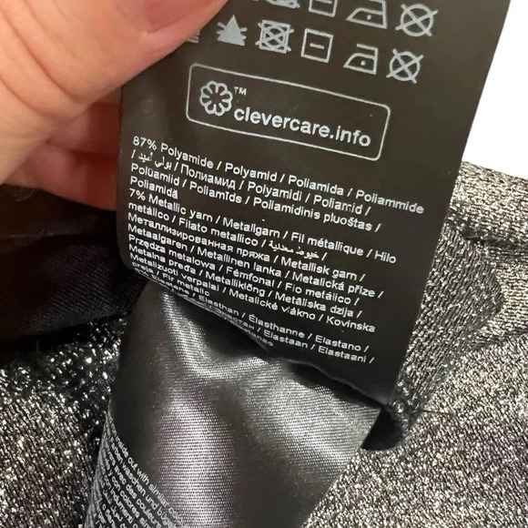 Gestuz Silver Metallic EiraGZ High Waist Flared Leggings XL - Picture 6 of 6